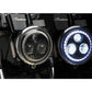 Orbit Vision 5-3/4" LED Headlight with White Halo for Indian and Victory