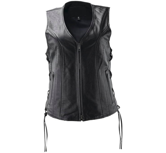 Women's Sapphire Leather Vest