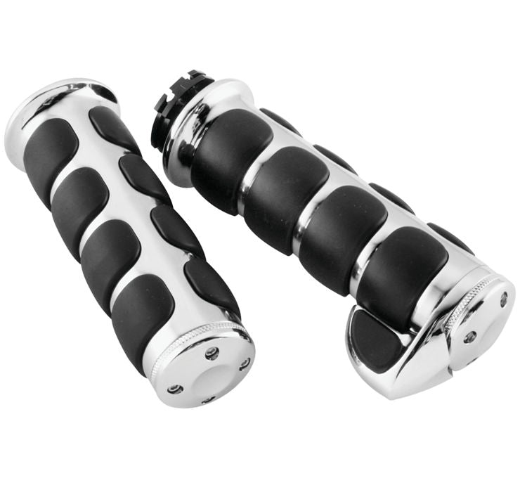 Premium ISO®-Grips with Chrome Accent Rings with Throttle Boss