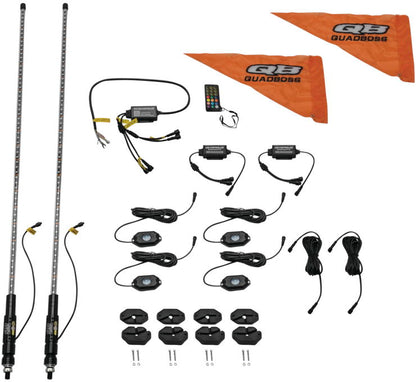 Bluetooth LED Whip and Rock Light Combo Kit